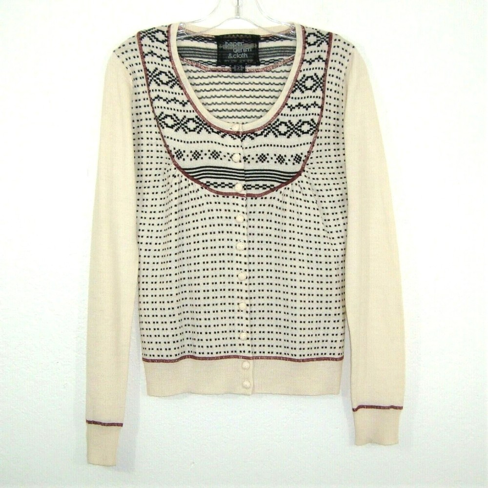 Paper Denim & Cloth Wool Alpaca Blend Cardigan Sweater Size 2 (M)